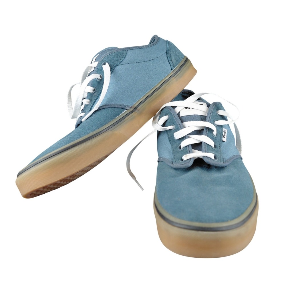 Vans Atwood Low Blue Suede Canvas Gum Sole Skate Shoes Mens 11.5 500714
